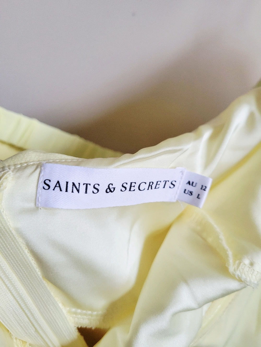 Strapless Ruffle Yellow Midi Dress - Picture 8 of 9